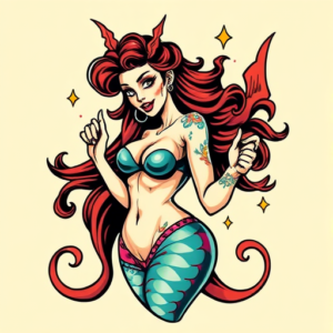 New School Siren Tattoo