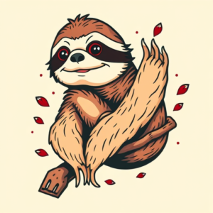 New School Sloth Tattoo