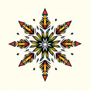 New School Snowflake Tattoo