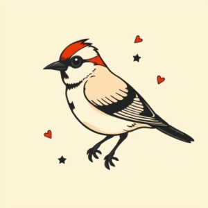 New School Sparrow Tattoo