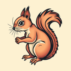 New School Squirrel Tattoo