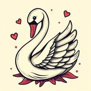 New School Swan Tattoo