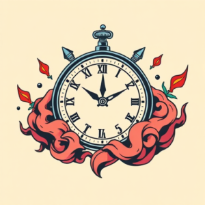 New School Time Tattoo