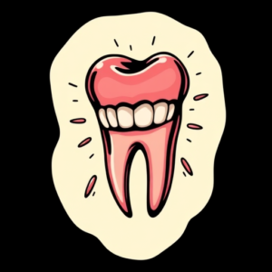 New School Tooth Tattoo