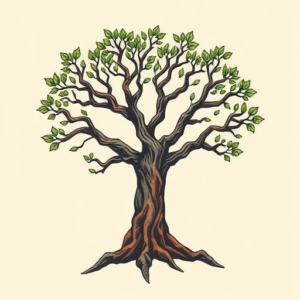 New School Tree Tattoo