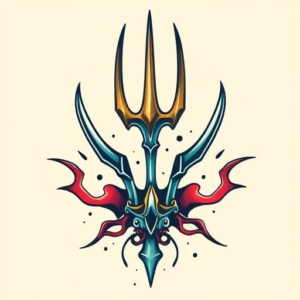 New School Trident Tattoo