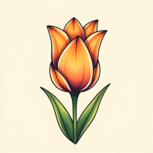 New School Tulip Tattoo