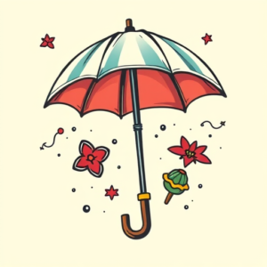 New School Umbrella Tattoo