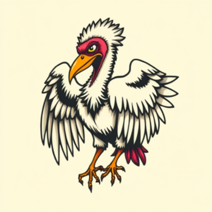 New School Vulture Tattoo