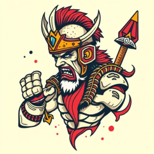 New School Warrior Tattoo