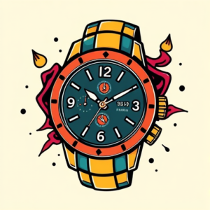 New School Watch Tattoo