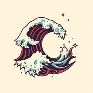 New School Wave Tattoo