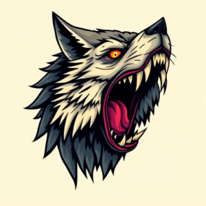 New School Werewolf Tattoo