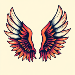 New School Wings Tattoo