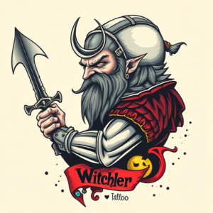 New School Witcher Tattoo