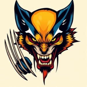 New School Wolverine Tattoo