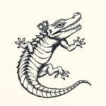 Norse Alligator Tattoo