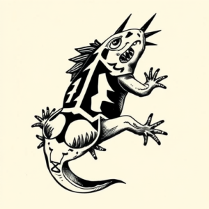 Norse Axolotl Tattoo