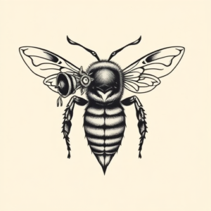Norse Bee Tattoo