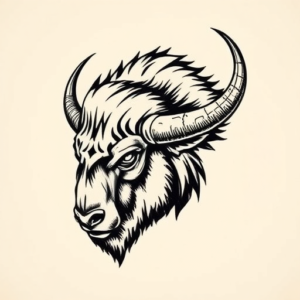 Norse Bison Tattoo