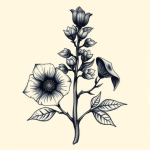 Norse Bluebonnet Tattoo