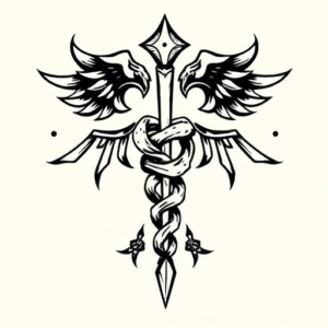 Norse Caduceus Tattoo