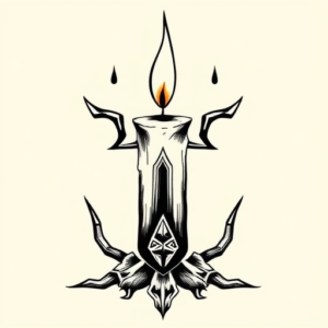 Norse Candle Tattoo
