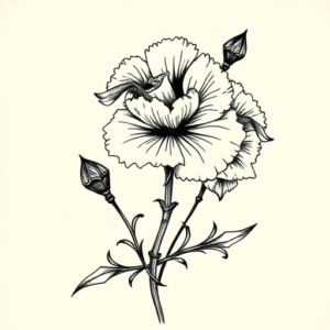 Norse Carnation Tattoo
