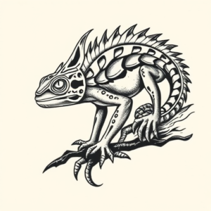 Norse Chameleon Tattoo