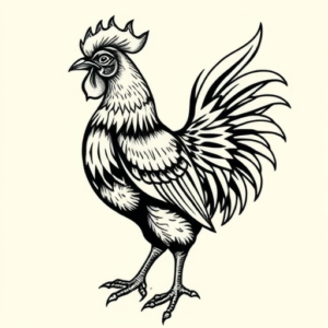 Norse Chicken Tattoo