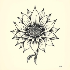 Norse Chrysanthemum Tattoo