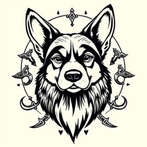 Norse Corgi Tattoo