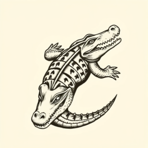 Norse Crocodile Tattoo