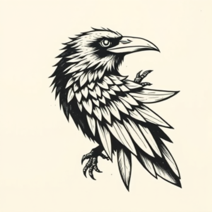 Norse Crow Tattoo