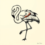 Norse Flamingo Tattoo