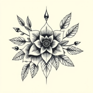 Norse Floral Tattoo