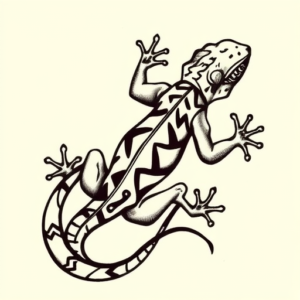 Norse Gecko Tattoo