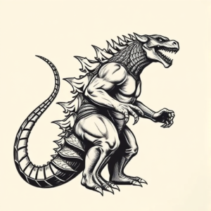 Norse Godzilla Tattoo