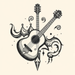 Norse Guitar Tattoo
