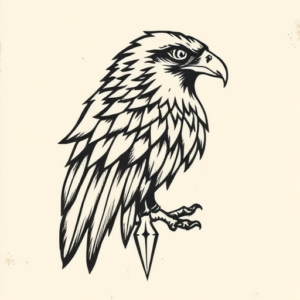 Norse Hawk Tattoo