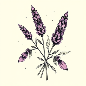 Norse Lavender Tattoo