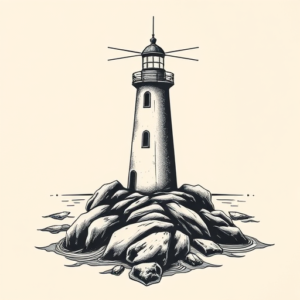 Norse Lighthouse Tattoo