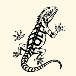 Norse Lizard Tattoo