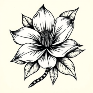 Norse Magnolia Tattoo