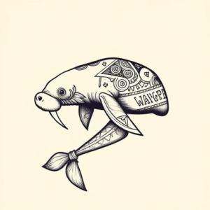 Norse Manatee Tattoo