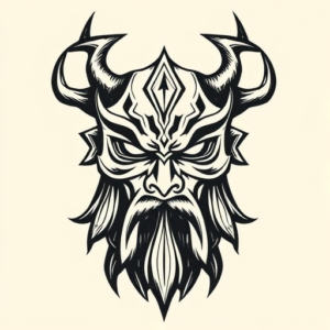 Norse Mask Tattoo