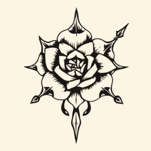 Norse Rose Tattoo