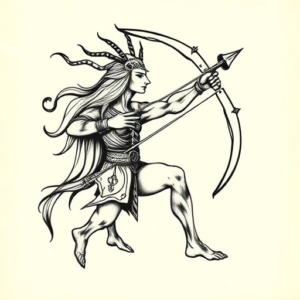 Norse Sagittarius Tattoo
