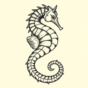 Norse Seahorse Tattoo