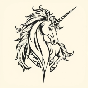 Norse Unicorn Tattoo